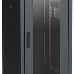 Hyperline twb 1266 gp ral9004 шкаф настенный 19 дюймовый 19 12u 650x600х600мм стеклянная дверь