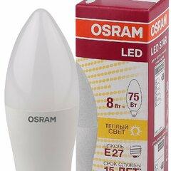 фото Лампа светодиодная LED 8Вт E27 CLB75 тепло-бел, матов.свеча OSRAM (4058075210745)