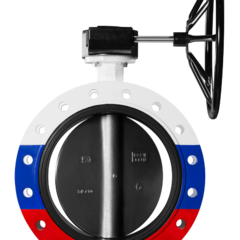 фото Затвор дисковый поворотный  ЗПСС-600х1,0 - FG(W)-3-600-MDV-E DN 600 PN 10 ф/ф (с редукт.) (BD01H105590)