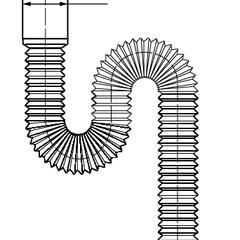 фото Сифон гофрированный для раковины без выпуска 1'1/4 х 40/50 мм L800 мм (30717999)