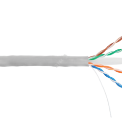 фото Кабель U/UTP 4 пары, Кат.6, однож, медь, 0,55мм, внутр, PVC, белый, 305м (NKL 4140A-WT)
