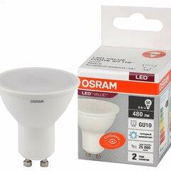 фото Лампа светодиодная LED 6 Вт GU10 6500К 480Лм спот 220 В (замена 50Вт) OSRAM (4058075581500)