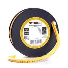фото Кабель-маркер 3 для провода сеч.1,5мм, желтый (1000шт в упак) Stekker (CBMR15-3)