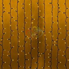 фото Гирлянда профессиональная Светодиодный Дождь 2х1.5м постоянное свечение черный провод 220В желтый (235-121)