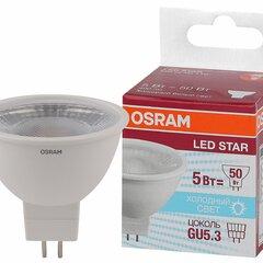 фото Лампа светодиодная LED 5Вт GU5.3 5000К 400лм 230V CL MR16 (замена 50Вт) OSRAM LS (4058075481190)