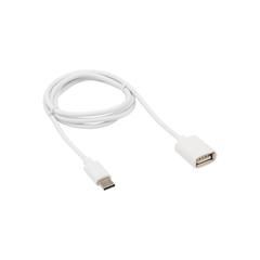 фото Кабель OTG Type C на USB, 2,4A, PVC, white, 1m (etm18-1180)