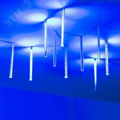 фото Гирлянда светодиодная декоративная ARD-ICEFALL-CLASSIC-D12-200-10PCS-CLEAR-32LED-LIVE BLUE (230V, 10.5W) (ARDCL, IP65) (026041)