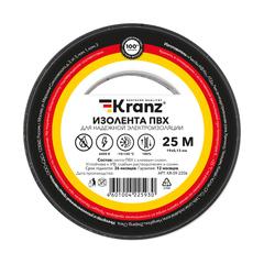 фото Изолента ПВХ KRANZ 0.13х19 мм, 25 м, черная 5шт (etmKR-09-2206)