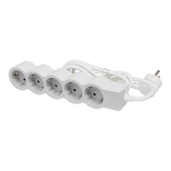фото Удлинитель серии  Стандарт   5 x 2К+З с кабелем 5 м., цвет: бело-серый (694571)