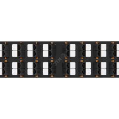 фото Панель 19'', 2U, 48 угловых портов, Кат.5e, RJ45/8P8C, неэкран., черная (NMC-RP48UD2-AN-2U-BK)