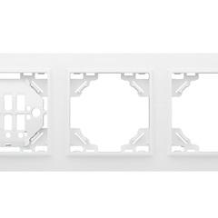 фото Рамка Минск 3-местная горизонтальная белая Basic (ERM-G-303-10)