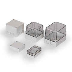 фото Cubo S 175 x 250 x 100 мм, 50 мм основание, глухая стенка, серая крышка, ABS, IP 66/67 (SABP182510G)