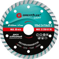 фото Диск отрезной алмазный комбинированный турбо GreatFlex Light, 230 x 2.6 x 7.0 x 22.2 мм (55-777)