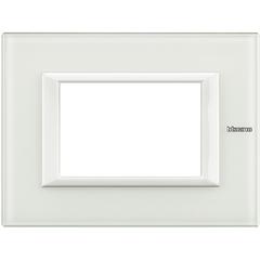 фото Axolute Накладки декоративные прямоугольные White/белое стекло на 3 модуля (HA4803VBB)