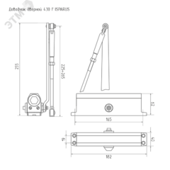 фото Доводчик дверной для для дверей весом от 50 до 110 кг (430F ISPARUS Коричневый)