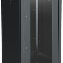 фото Шкаф LINEA E 24U 600х800мм двери 2шт стекло и металл черный (LE05-24U68-GM)