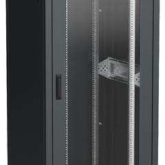 фото Шкаф сетевой 19' LINEA N 42U 800х800мм стеклянная передняя дверь задняя металлическая черный (LN05-42U88-GM)