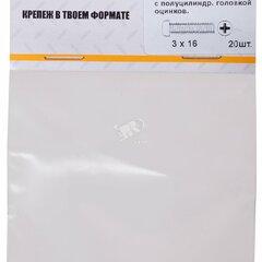 фото Винт DIN7985 М3х16 полукруглая головка оцинкованный (20 шт) (27695-2)