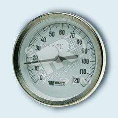 фото Термометр биметаллический F+R801 OR аксиальный с погружной гильзой 1/2НР 100мм гильза 100мм 0 -120С (10006076)