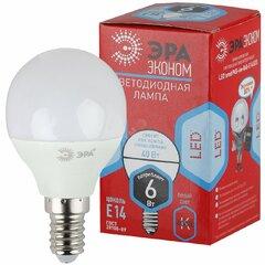 фото Лампа светодиодная ECO LED P45-6W-840-E14 (диод, шар, 6Вт, нейтр, E14 (10/100/3000) ЭРА (Б0019077)