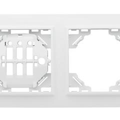 фото Рамка Минск 2-местная горизонтальная белая Basic (ERM-G-302-10)