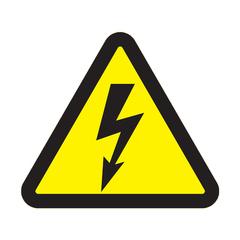 фото Наклейка знак Опасность поражения электротоком    200*200*200 мм (etm56-0006)