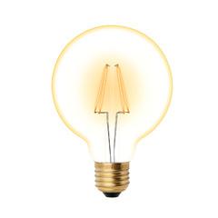 фото Лампа светодиодная декоративная LED 6вт 220-250В шар G95 510Лм Е27 2250К золотая колба Uniel Vintage (UL-00002359)