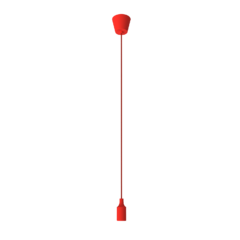 фото Светильник подвесной декоративный PL013 с проводом 1м E27 Модерн красный Gauss (PL013)