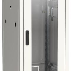 фото Шкаф сетевой 19' ITK LINEA N 24U 600х600мм стеклянная передняя дверь серый (LN35-24U66-G)