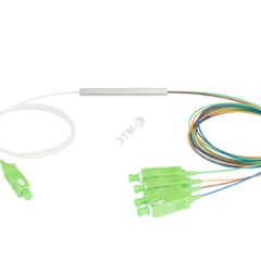 фото Сплиттер планарный 1x4, одномодовый, G.657.A1, SC/APC, миникорпус, 0.9 мм (NMF-SPP1X4A1-SCA-M)