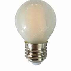 фото Лампа светодиодная декоративная LED 6w E27 4000K  ша р матовый филамент 230/50 Jazzway (5021181)