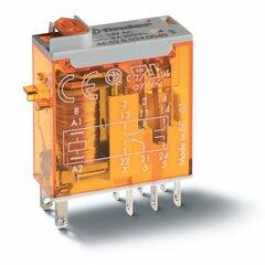 фото Реле промышленное миниатюрное втычное контакты AgNi+Au - 2CO 2CO 8A блокируемая кнопка Тест + индикатор (46.52.8.024.5040)