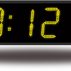 фото Часы уличные цифровые HMS LED 25 IP 54, удароустойчивое стекло, часы/минуты/секунды, дата, температура (датчик опция), прямой и обратный отсчёт, цвет цифр- желтый, высота цифр 25 см, синхронизация FI, DCF, GPS, автономная, 110/230В (939433J)