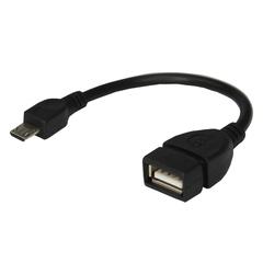 фото Кабель USB OTG micro USB на USB Кабель 0.15 м черный (etm18-1182)