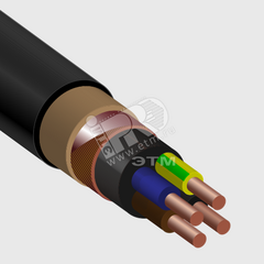 фото Кабель силовой ВВГЭнг(А) 4Х1.5-1 (N) однопроволочный круглый ленточный экран