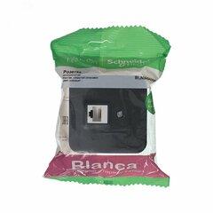 фото Розетка BLANCA наружная компьютерная RJ45, кат.5e, с изолирующей пластиной, антрацит (BLNIA045006)