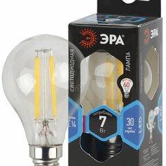 фото Лампа светодиодная филаментная F-LED P45-7W-840-E14 (филамент, шар, 7Вт, нейтр, E14 (10/100/3000) ЭРА (Б0027947)