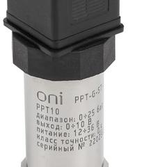 фото Преобразователь давления PPT10 0,5% 0-25Бар 0-10В M20 DIN43650 ONI (PPT-G-ST-025-0-10-3-2)