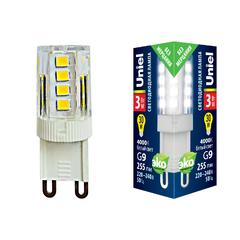 фото Лампа светодиодная прозрачная Белый свет (4000К) LED-JCD-3W/4000K/G9/CL GLZ09TR (UL-00006747)