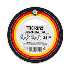 фото Изолента ПВХ KRANZ 0.13х19 мм, 25 м, белая 5шт (etmKR-09-2201)