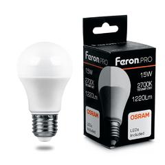 фото Лампа светодиодная LED 15вт Е27 теплый Feron.PRO (LB-1015)