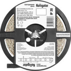 фото Лента светодиодная LEDx60/м 5м 30Вт/м 12В дневной (71697 NLS-5730)