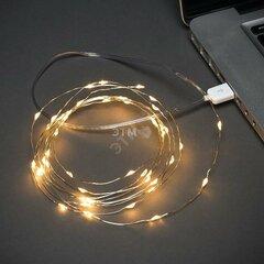 фото Гирлянда домашняя Роса 5 м, 50 LED, USB, теплое белое свечение NEON-NIGHT (315-966)