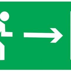фото Знак ''Направление к эвакуационному выходу направо'' 150х300мм EKF PROxima (an-5-06)