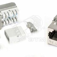 фото Вставка Keystone Jack RJ-45(8P8C) категория 6 экранированная 110 IDC заделка с помощью NE-TOOL белая (46369)