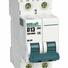 фото Автоматический выключатель 2Р 13А характеристика D ВА-101 4.5кА (11216DEK)
