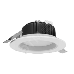 фото Светильник светодиодный Downlight круглый встраиваемый 190*75 16W 4000K IP54/20 RAL9010 белый матовый авар.автон.пост.действия Teletest (V1-R0-00083-10AT0-4401640)