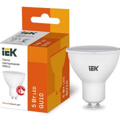 фото Лампа светодиодная LED 5вт 230в GU10 тепло-белый ECO (LLE-PAR16-5-230-30-GU10)