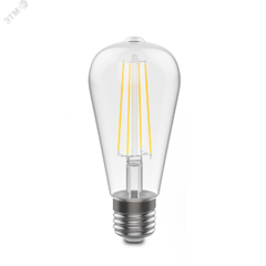 фото Лампа светодиодная LED 10 Вт 970 Лм 4100К Е27 ST64 Filament Gauss (157802210)