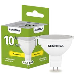 фото Лампа светодиодная MR16 софит 10Вт 230В 3000К GU5.3 GENERICA (LL-MR16-10-230-30-GU5-G)